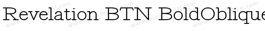 Revelation BTN BoldOblique字体转换